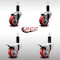 Service Caster 3'' SS Red Poly Swivel 1-1/4'' Expanding Stem Caster Set 2 Total Lock Brakes, 4PK SCC-SSEXTTL20S314-PPUB-RED-2-S-2-114 - alternate 2